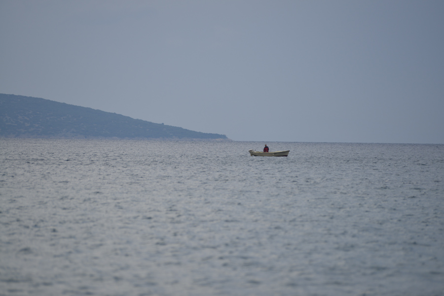 Croatia / Chorwacja, Krk, fisherman / wędkarz