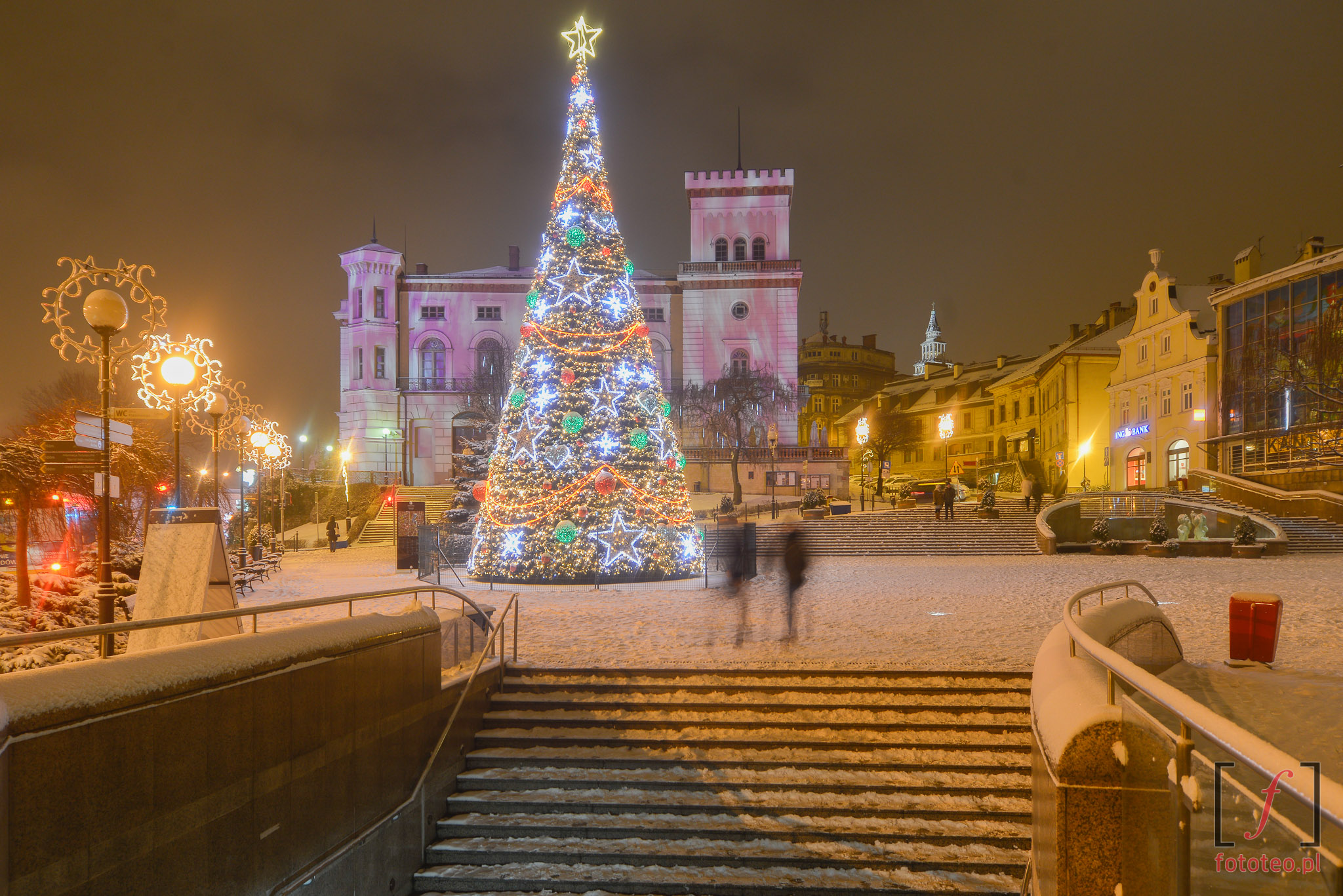 plac Chrobrego w śniegu, Bielsko-Biała