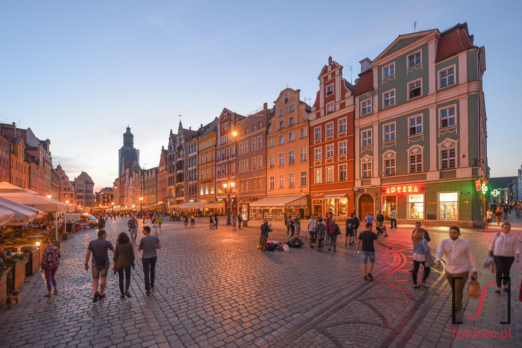 Rynek we Wroclawiu wieczorem